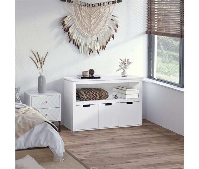 Aparador de Sala de Estar MDF HOMCOM 102 Branco