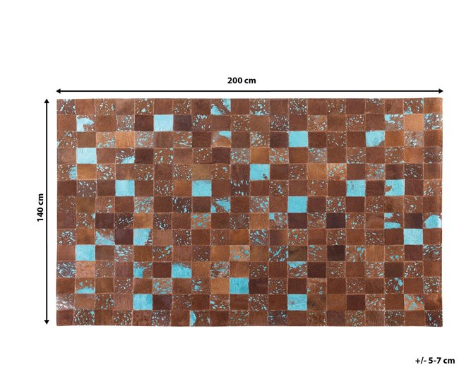 Beliani Pelos curtos ALIAGA 140x200 Turquesa