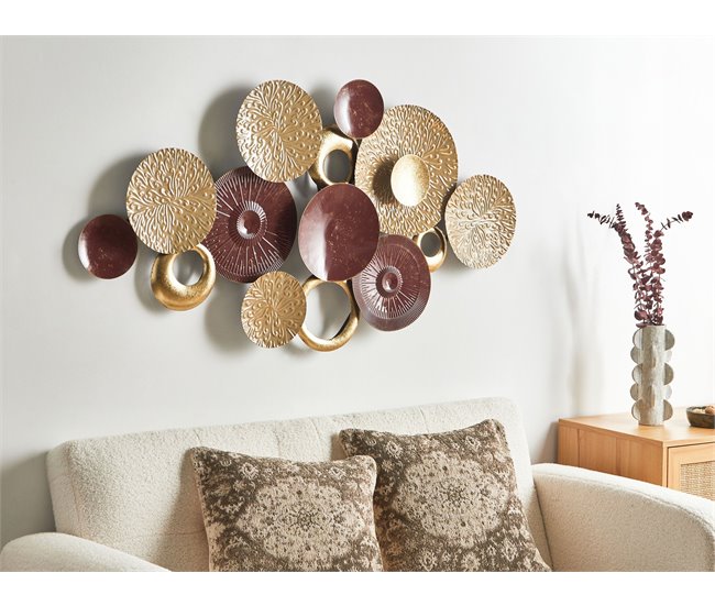 Beliani Decoração de parede BROMINE Dourado
