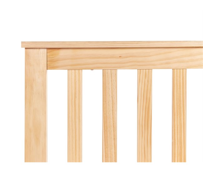Beliani Cama com estrado Pinho MAYENNE Castanho