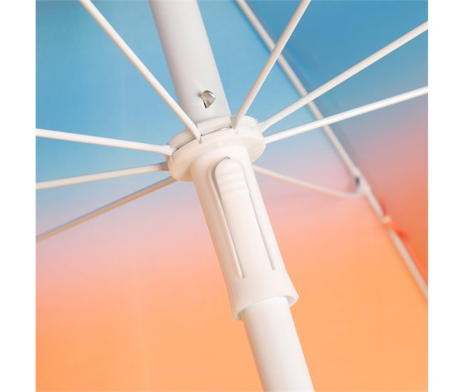 Aktive Guarda-sol de praia 8 varetas inclinável 180x180 Multicor