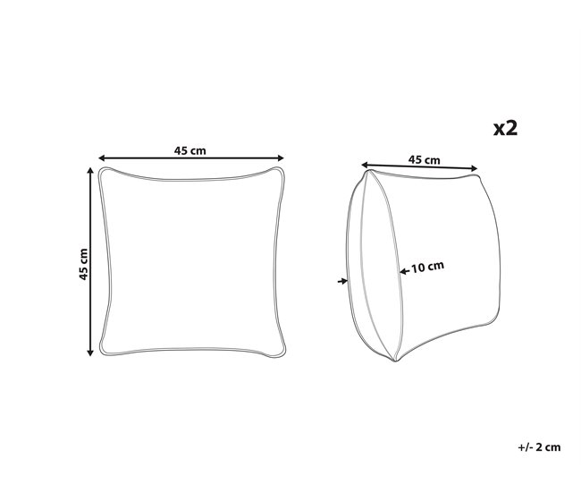 Beliani Almofada de jardim POGGIO 45x45 Bege