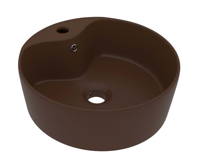 Lavatório - Lavabo - Pia de banheiro com extravasamento Castanho