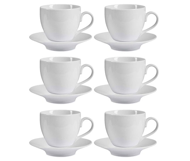 Conjunto de 6 xícaras + suporte coleção VESSIA Branco