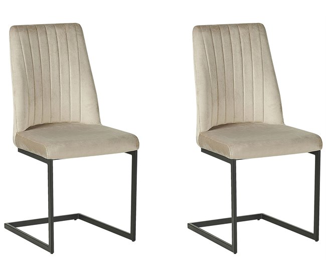 Beliani Silla de comedor LAVONIA Azul Marino