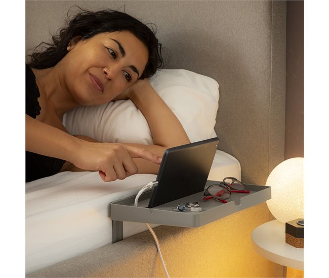 Prateleira Universal para a Cama Modelo Bedten Cinza
