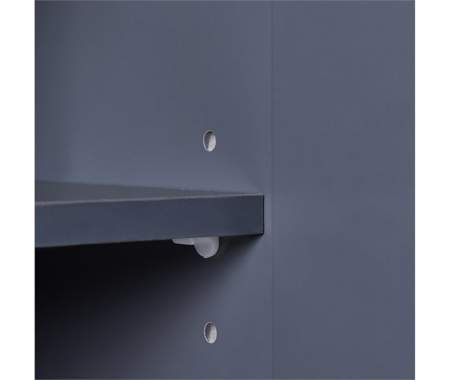 Armário de parede Overath com porta [en.casa] Cinza