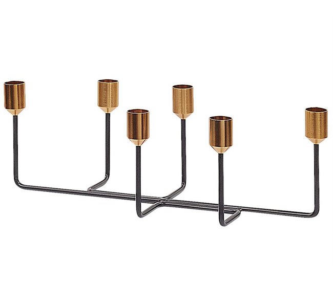 Beliani Candelabro BANGKA Preto