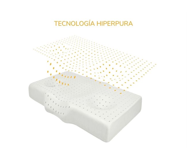 Almofada Ergonômica Anti-Rugas ERGO Extra Grande Branco/cinza