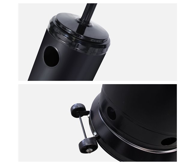 Aquecedor de pátio a gás em aço OSLO Preto