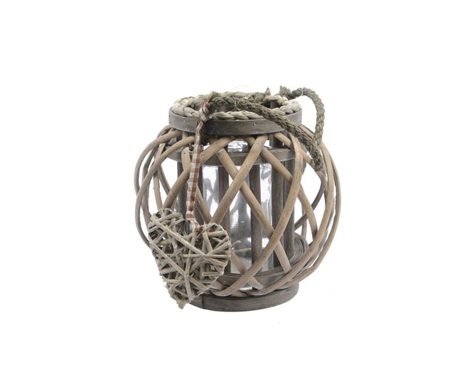 Lanterna decorativa DELMARE 23x23x22cm Cinza