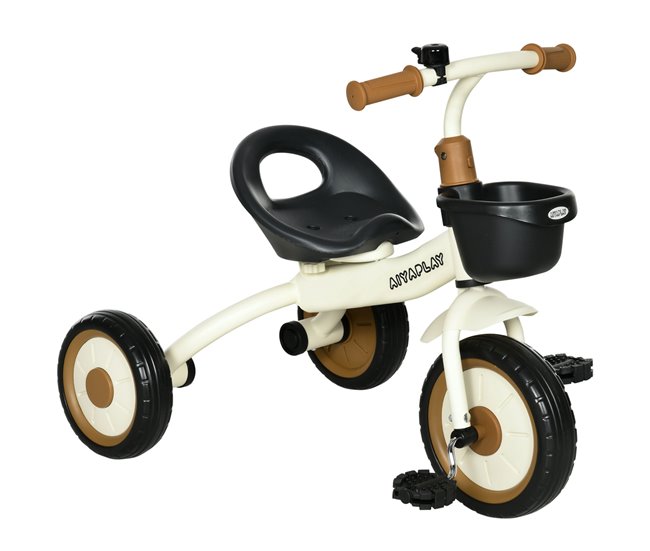 Triciclo para Crianças Metal, EVA, PP e PE AIYAPLAY Branco