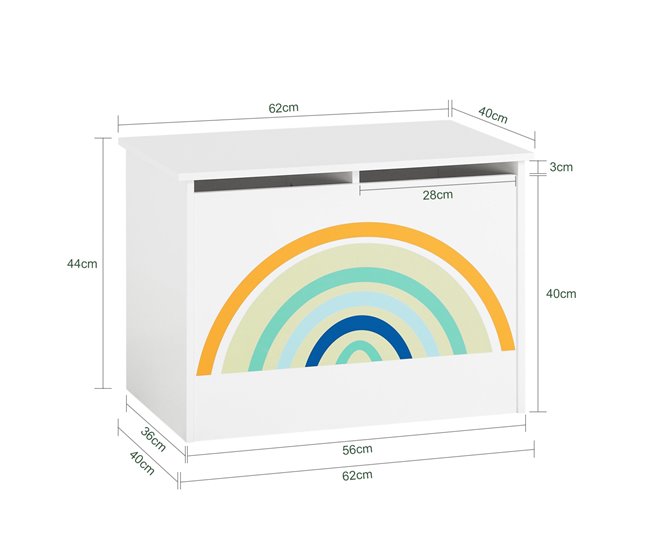 Organizador de brinquedos multifuncional SoBuy KMB70-W Branco