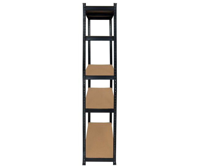 Pack 2 Prateleiras Modulares com 5 Prateleiras Ajustáveis ​​O91 Preto