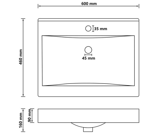 Lavatório - Lavabo - Pia de banheiro Creme