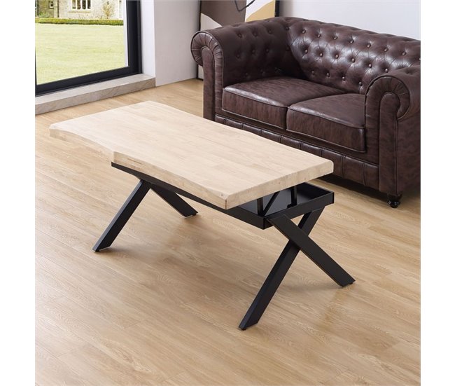  Mesa de centro elevatória Xena Fit 60x120 Carvalho