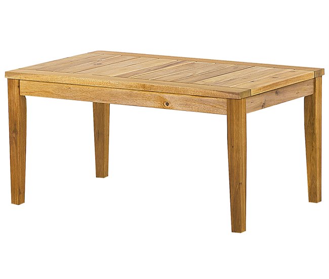 Beliani Conjunto lounge Madeira de acácia PALLANO Cinza Escuro