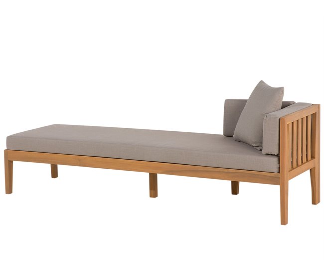 Beliani Conjunto de jardín Madera de acacia PATAJA Cinza Escuro