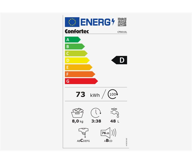Máquina lavar roupa CONFORTEC CF8010L 8kg 1000RPM br Branco