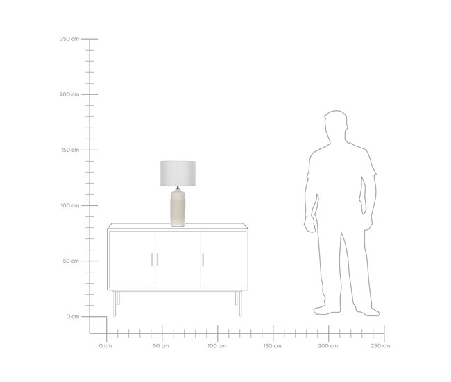 Beliani Candeeiro de mesa ANSEBA Branco