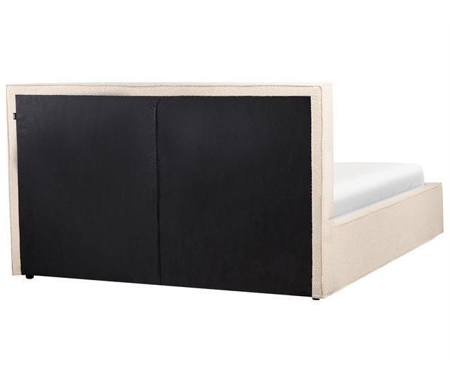Beliani Cama baú Bouclé MOISSAC 197x224 Bege