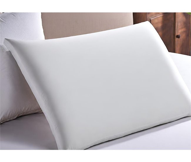 Almofada Plana "L" e Capa de Cetim Extra 58x38 Branco