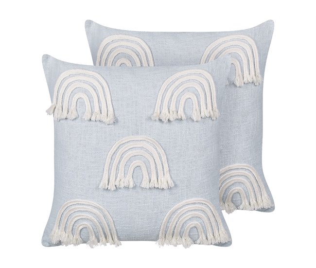 Beliani Cojín decorativo LEEA 45x45 Amarelo