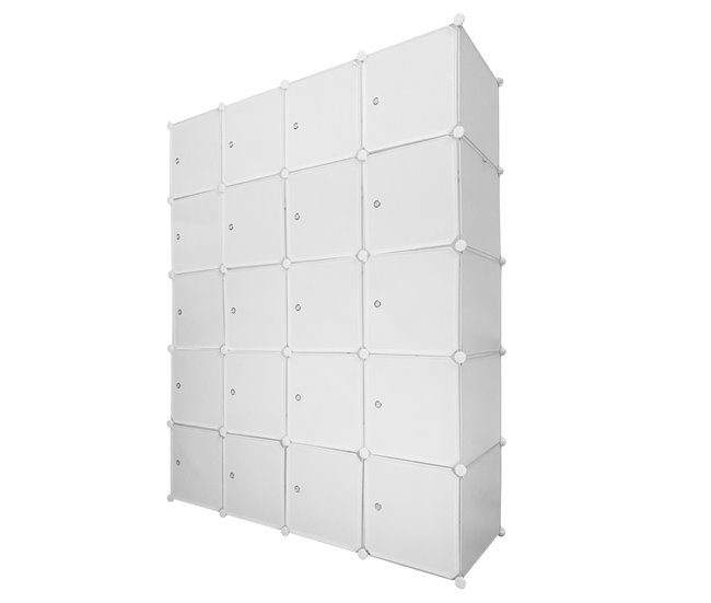 Armário Cubo Personalizável Caixa Premium 20 Cubos/Portas Branco
