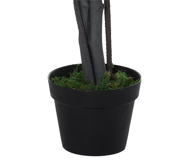 Árvore Artificial Ficus PE, PP, cimento e algodão lustroso Verde