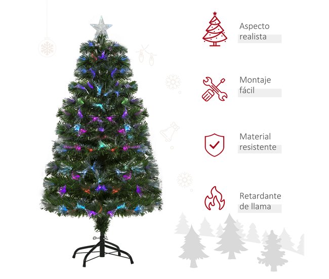 Árvore de Natal Metal e PVC HOMCOM, casa - natal Verde
