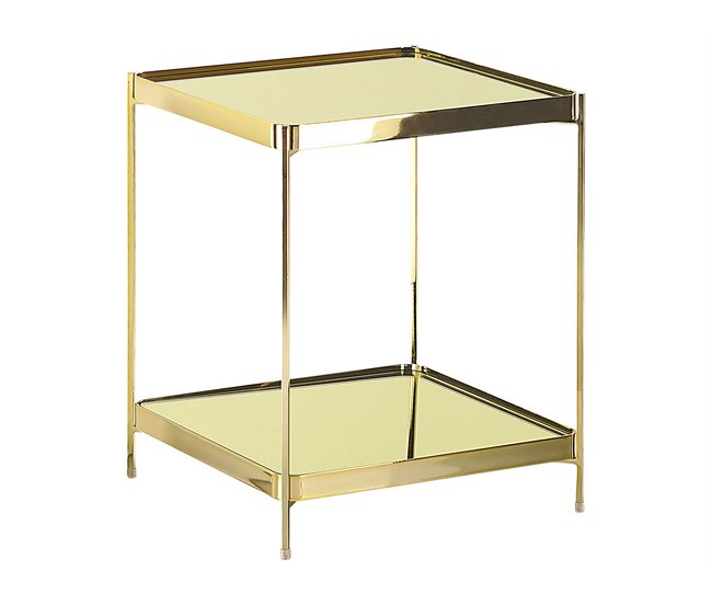 Beliani Mesa de apoio ALSEA 41x41 Dourado