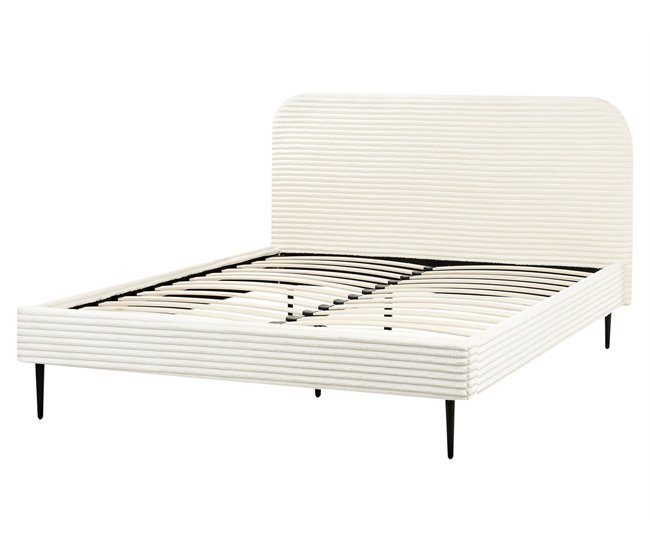 Beliani Cama Bombazine FLAYAT 173x215 Branco