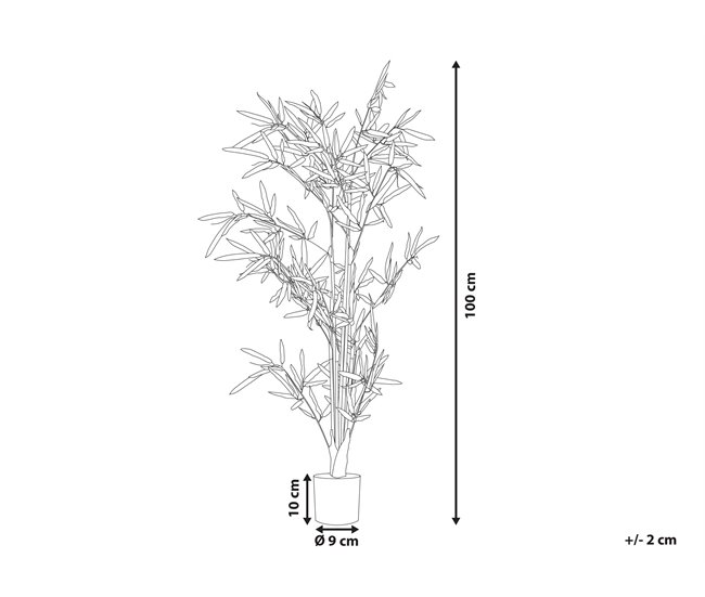 Beliani Planta artificial BAMBUSA VULGARIS Verde