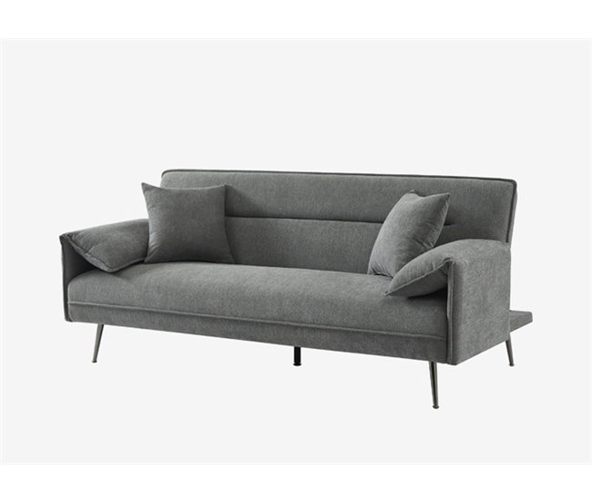 Sofá cama 3 lugares EIDEN cor cinza Cinza