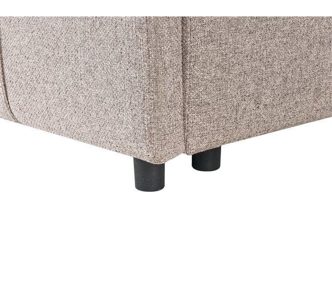 Beliani Chaise longue Poliéster INNVIK Castanho Claro