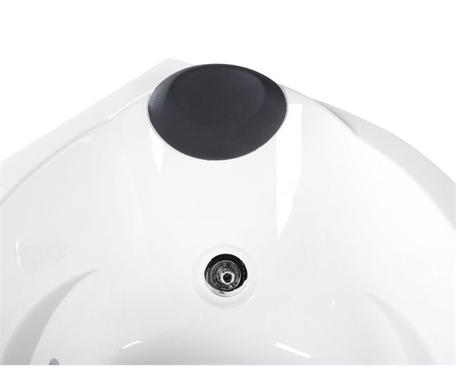 Beliani Banheira de esquina NEIVA 100x150 Branco Brillo