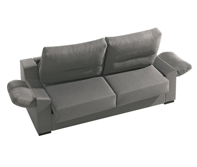 Sofá cama NELLY 3 lugares Cinza Claro