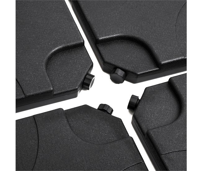 Base para Chapéu de Sol de 4 Peças HDPE Outsunny 50x50 Preto