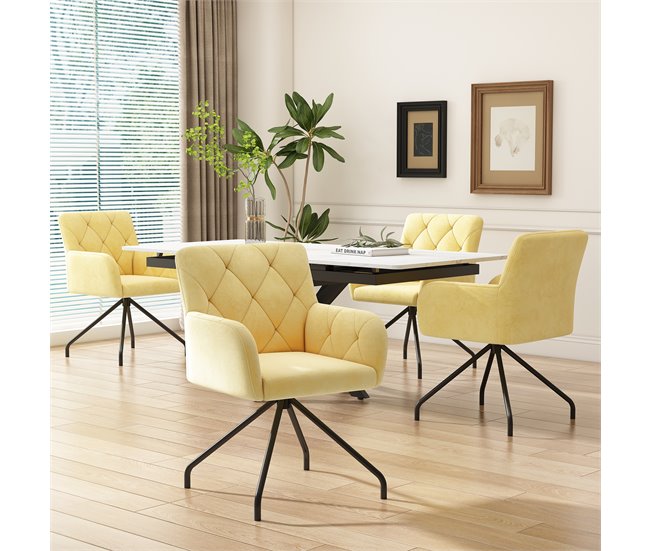 Cadeiras de jantar Amarelo