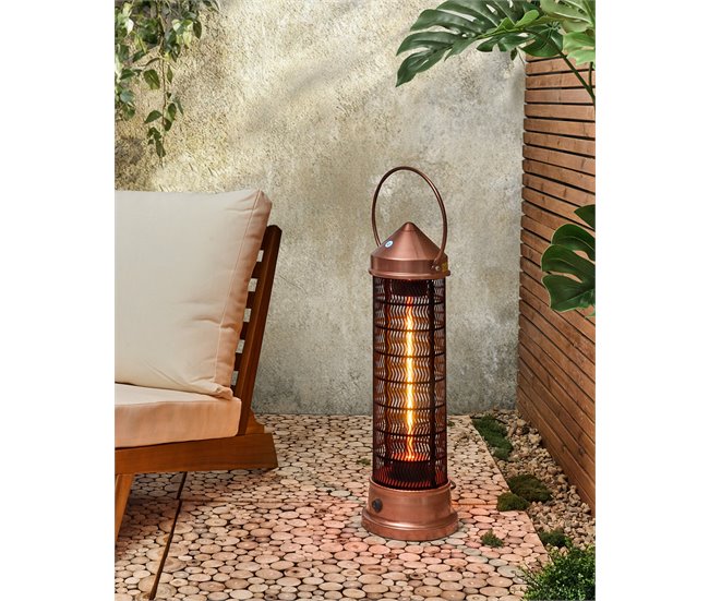 Beliani Aquecedor de pátio LLAIMA Castanho
