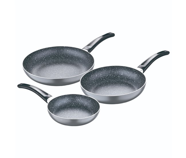 8pc + Conjunto 3 jogo de bateria de cozinha de Sartenes Multicor