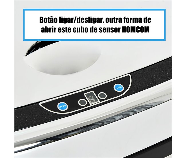 Balde de Lixo ABS e Aço Inoxidável HOMCOM Prata