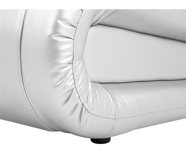 Beliani Cama com estrado Pele sintética AVIGNON 205x221 Cinza