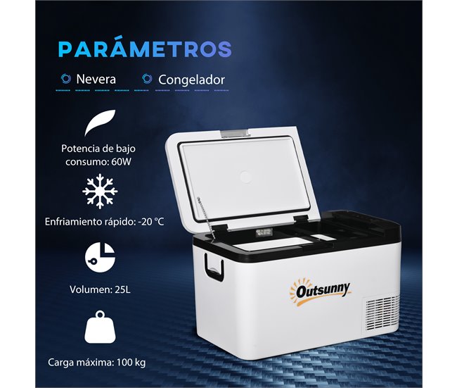 Geleira Elétrica Portátil Outsunny C00-038V91WT Branco