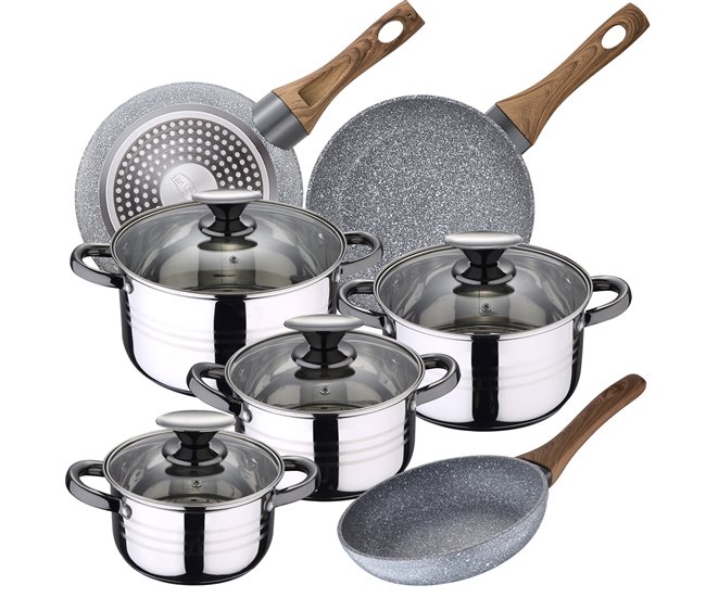 8 peças Bateria de cozinha com jogo de remendo Multicor