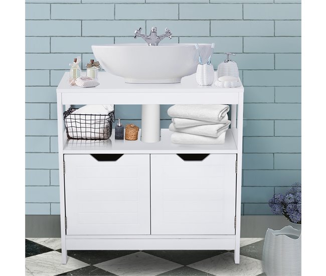 Armário Casa de Banho Placa de MDF kleankin, casa - casa de banho 60 Branco