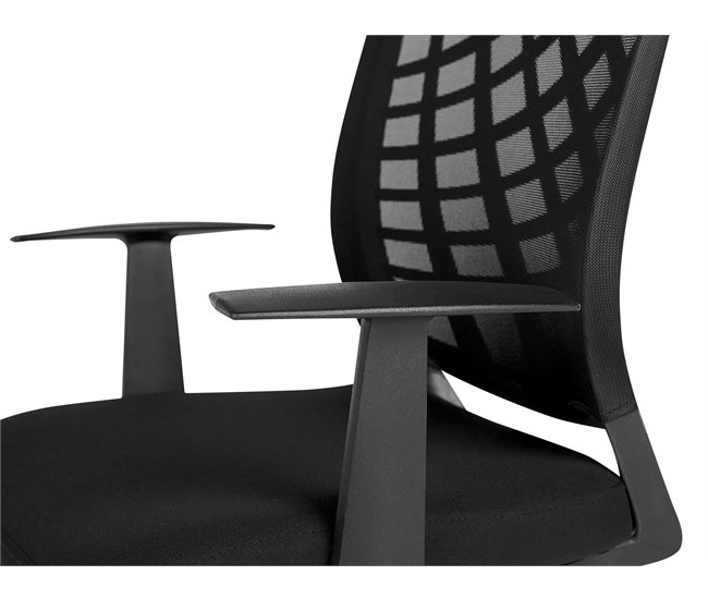 Beliani Silla de oficina BONNY Preto