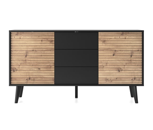 APARADOR WILLOW 154 Preto/ Creme