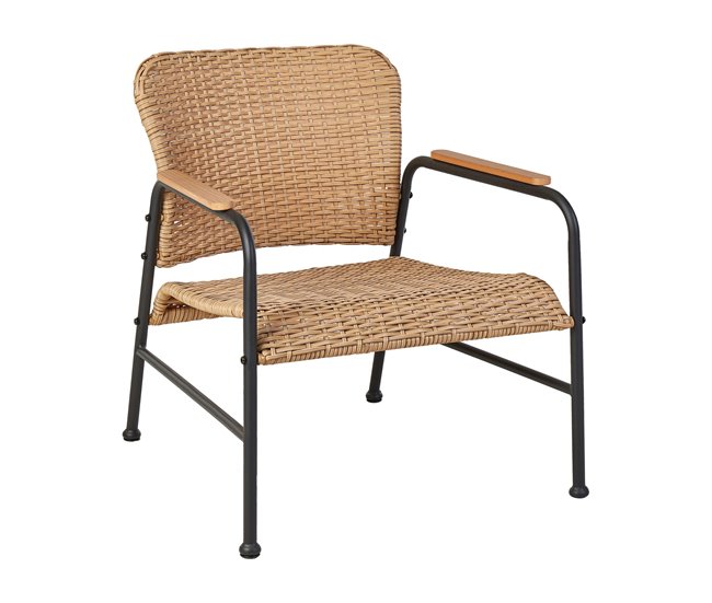 Beliani Conjunto lounge Ratan sintético OFANTO Natural