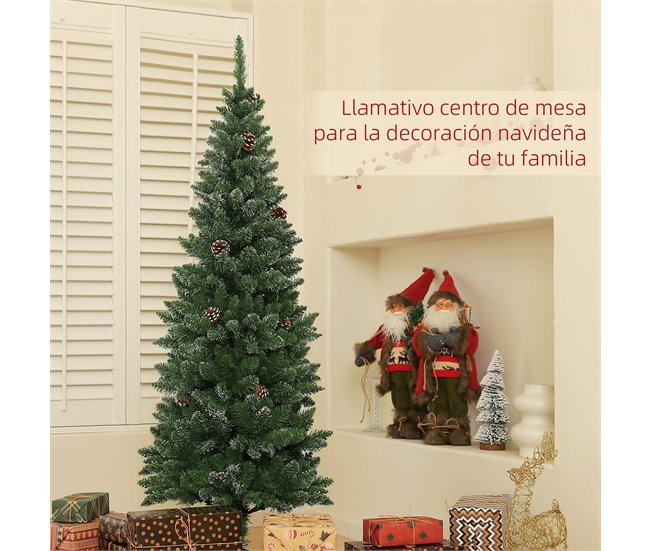 Árvore de Natal Plástico e Aço HOMCOM, casa - natal Verde